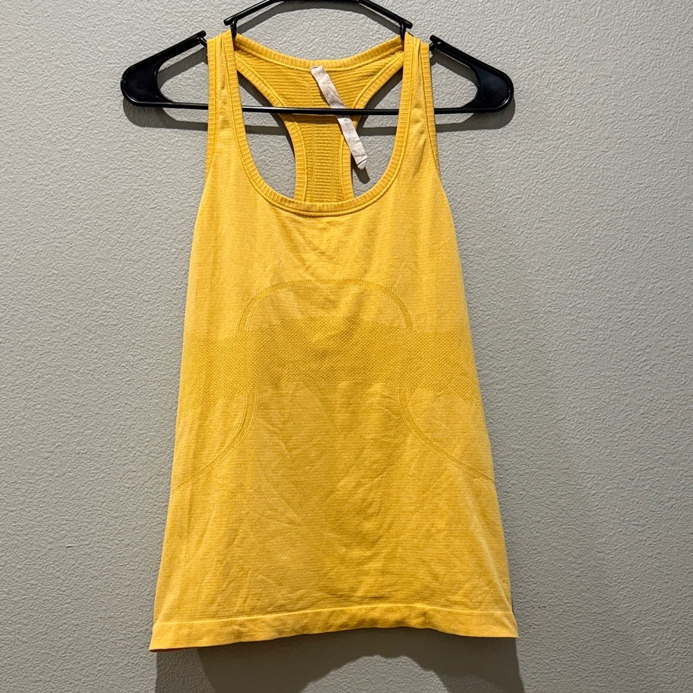 Lululemon Swiftly Tech Racerback Size 10 Run Sweat Repeat Honey Sweat Life Yoga